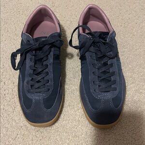 Zara Stylish Navy Sneakers with Purple Interior
